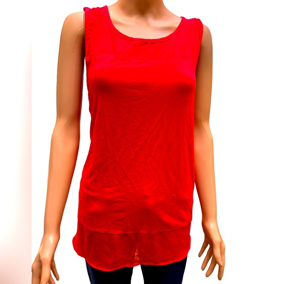 Vince Camuto Tops - Vince Camuto Vibrant Orange Red Tank Top XL